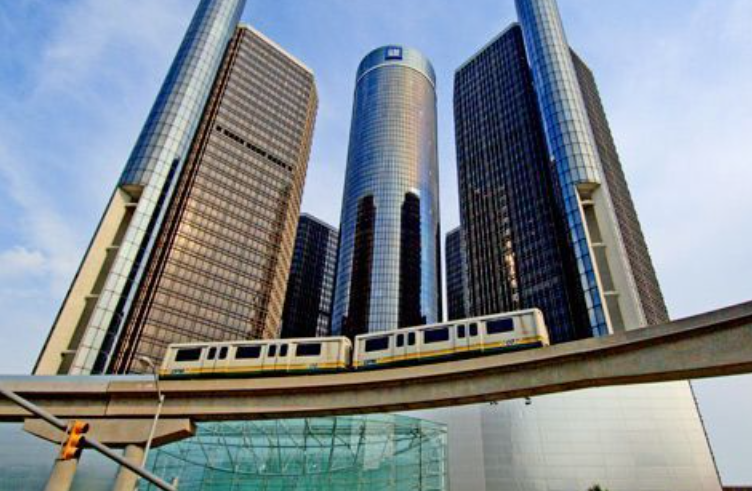 Detroit People Mover route map